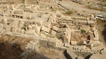 Photo du site archeologique de 
					Eleutherna, Eleftherna, Crete, site Internet