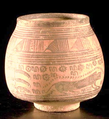 Photo d'une ceramique de la vallee
					de l'Indus, site de Mehrgarh-Nausharo, Pakistan